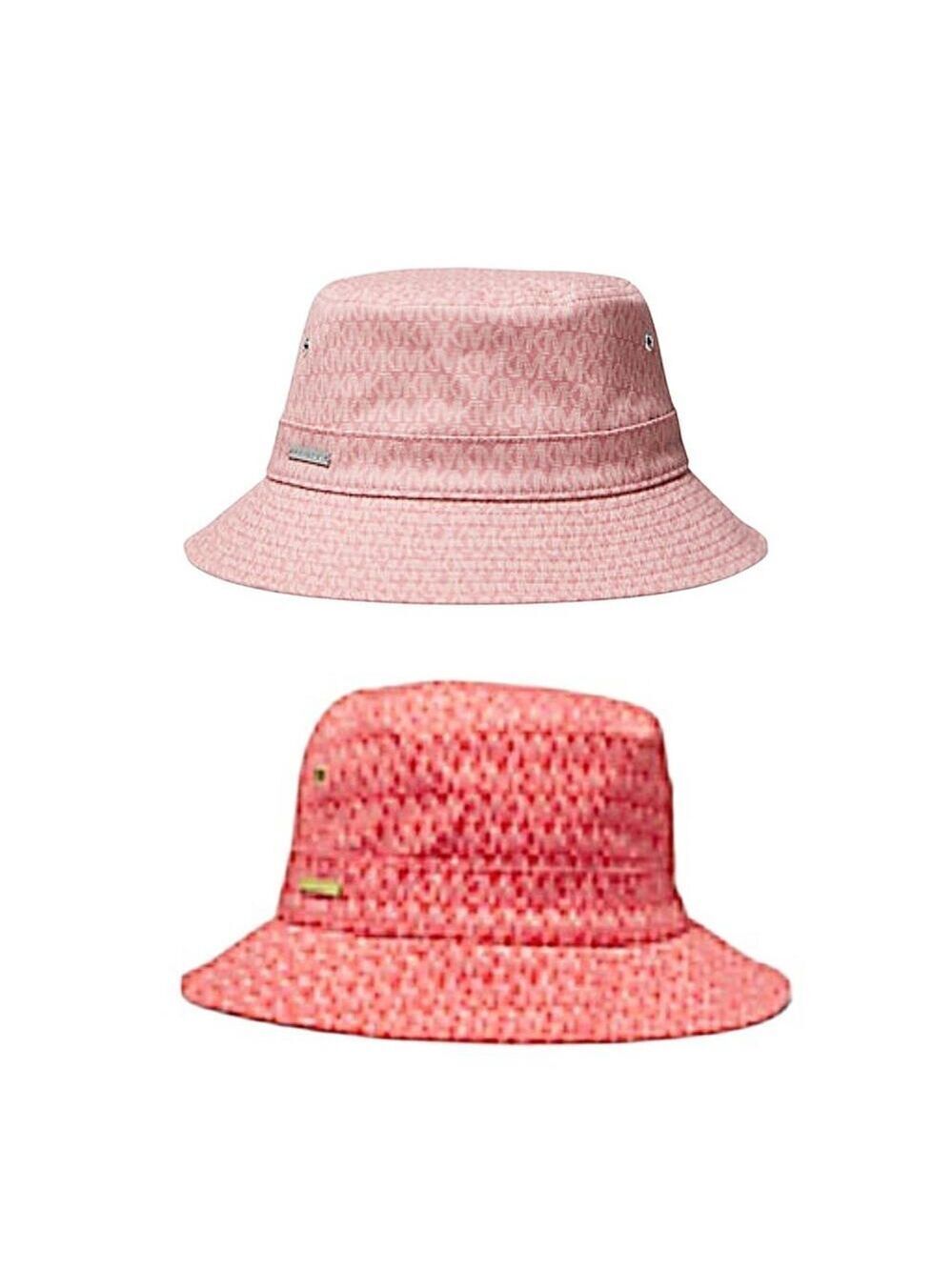Michael Kors Bucket Hat Logo Print Cotton Blend Pink